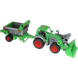 Wader Farmer Technic Tractor with Frontloader & Trailer 8718