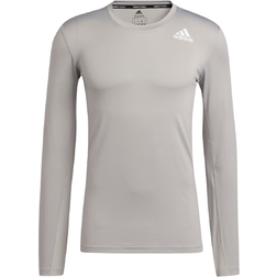 Adidas Techfit Compression Long Sleeve Top Men - Mgh Solid Grey