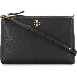 Tory Burch Kira Pebbled Top Zip Cross Body - Black