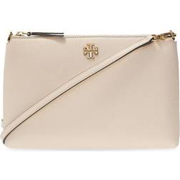 Tory Burch Kira Pebbled Top Zip Cross Body - New Cream