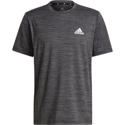 Adidas Aeroready Designed To Move Sport Stretch T-shirt Men - Black Melange