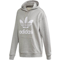 Adidas Women's Adicolor Trefoil Hoodie - Medium Grey Heather