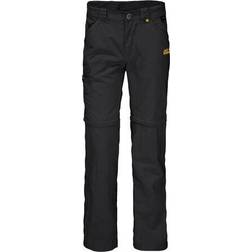 Jack Wolfskin Kid's Safari Zip Off Pants - Black (1605871_6000_104)