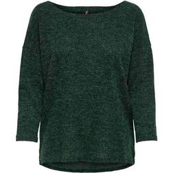 Only Oversize 3/4 Sleeved Top - Green/Pine Grove