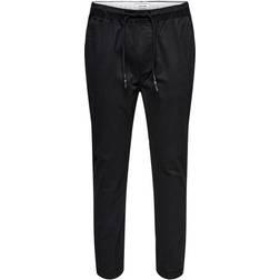 Only & Sons Solid Colored Chinos - Black/Black