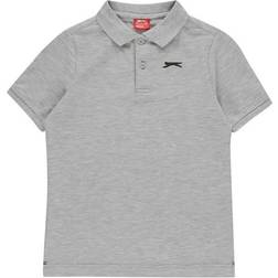 Slazenger Junior Boy's Plain Polo Shirt - Grey Marl