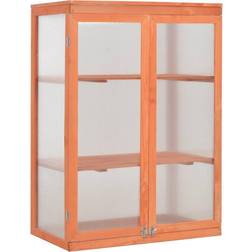 vidaXL Greenhouse 75x47x10cm Holz Polykarbonat