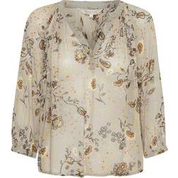 Part Two Erdonaepw Long -Sleeved Bluse - Paisley Flower/Flint Gray