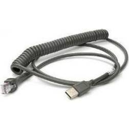 Coiled USB A-RJ45 2.0 3.6m