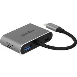 DeLock USB C-USB A/USB C/HDMI/VGA 3.0 M-F 0.1m