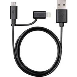 USB A-USB Micro B/Lightning 1m