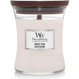 Woodwick White Teak Medium Scented Candle 9.7oz