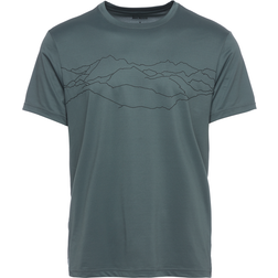 Black Diamond Genesis Tech T-shirt - Storm Blue Mountain Print