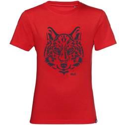 Jack Wolfskin Kid's Brand T-shirt - Peak Red (1607242_2015_092)