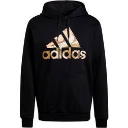 Adidas Essentials Fleece Camo Print Hoodie - Black