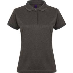 Henbury Ladies Coolplus Polo Shirt - Heather Charcoal