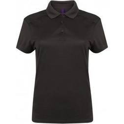 Henbury Ladies Micro-Fine Pique Polo Shirt - Dark Grey