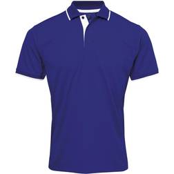 Premier Contrast Coolchecker Polo Shirt - Royal/White