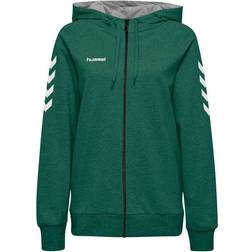 Hummel Go Cotton Zip Hoodie Women - Evergreen