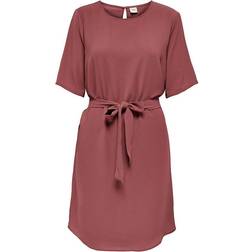 Jacqueline de Yong Amanda 2/4 Belt Dress - Apple Butter