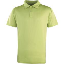 Premier Coolchecker Studded Plain Polo Shirt - Lime