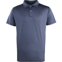 Premier Coolchecker Studded Plain Polo Shirt - Navy