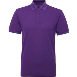 ASQUITH & FOX Performance Blend Short Sleeve Polo Shirt - Purple