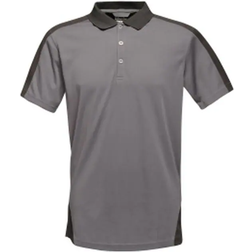 Regatta Contrast Coolweave Polo Shirt - Seal Grey/Black
