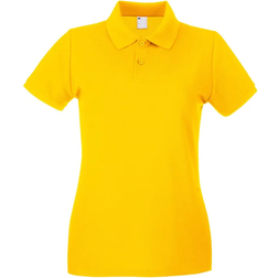 Universal Textiles Women's Fitted Short Sleeve Casual Polo Shirt - Gold