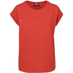 Urban Classics Ladies Extended Shoulder Tee - Blood Orange