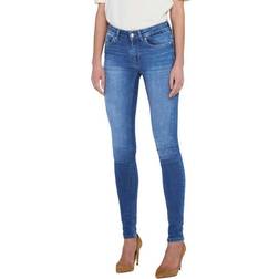 Only Blush Life With Skinny Fit Jeans - Blue/Medium Blue Denim