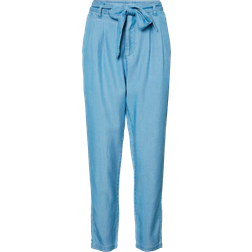 Vero Moda Mia Relaxed Fit Tencel Pants - Light Blue Denim