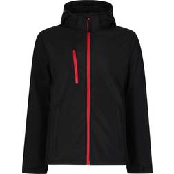 Regatta Venturer 3 Layer Printable Hooded Softshell Jacket - Black/Classic Red
