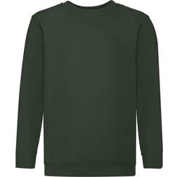 Fruit of the Loom Childrens Unisex Set In Sleeve Sweatshirt - Bottle Green (UTBC1366-7)