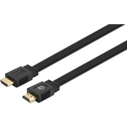 Manhattan Flat HDMI-HDMI High Speed with Ethernet 3m