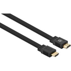 Manhattan Flat HDMI-HDMI High Speed with Ethernet 2m