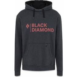 Black Diamond Stacked Logo Hoodie - Black Heather