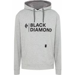 Black Diamond Stacked Logo Hoodie - Nickel Heather