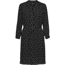 Selected Damina Printed Long Sleeved Dress - Black