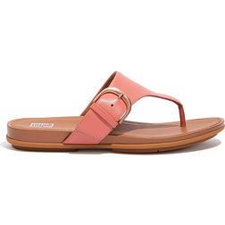 Fitflop Gracie Buckle Leather Toe-Post - Soft Pink