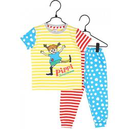 Pippi Glee Short Sleeve Pyjamas - Yellow/Red/Blue