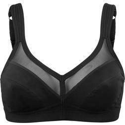 Swegmark Net Faitrade Cotton Soft Bra - Black