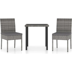 vidaXL 3065699 Patio Dining Set, 1 Table incl. 2 Chairs