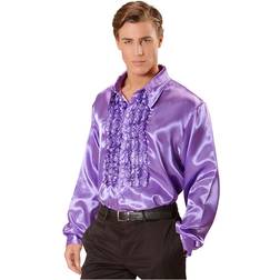 Widmann Satin Shirt with Ruffles