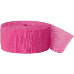 Unique Party Crepe Paper Streamer Hot Pink 24.6m