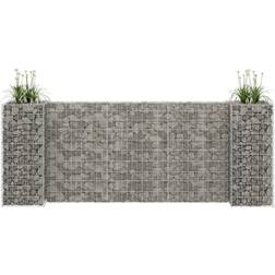 vidaXL H-Shaped Gabion Planter 15.748"