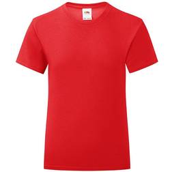 Fruit of the Loom Girl's Iconic 150 T-shirt - Red (61-025-040)