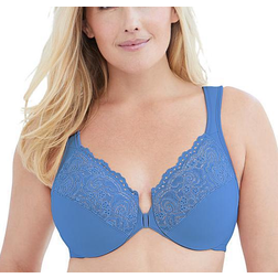 Glamorise Wonderwire Front Close Bra - Blue