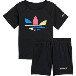 Adidas Adicolor Shorts & Tee Set - Black (H25226)