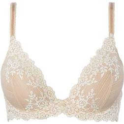 Wacoal Embrace Lace Plunge Bra - Naturally Nude/Ivory